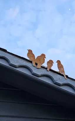 Садовый декор 4 птички