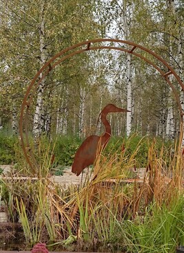 Садовая скульптура "Цапля"